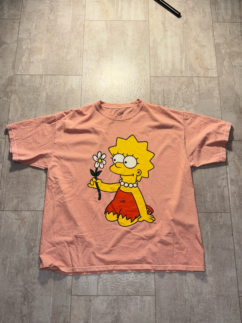 SIMPSONS Pink Lisa Simpson Graphic Tee T shirt women’s XL